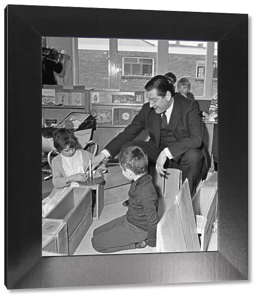 Secretary of State for Education and Science Anthony Crosland seen here during a visit to Eveline Lowe Primary School, Marlborough Grove, London, SE1ell