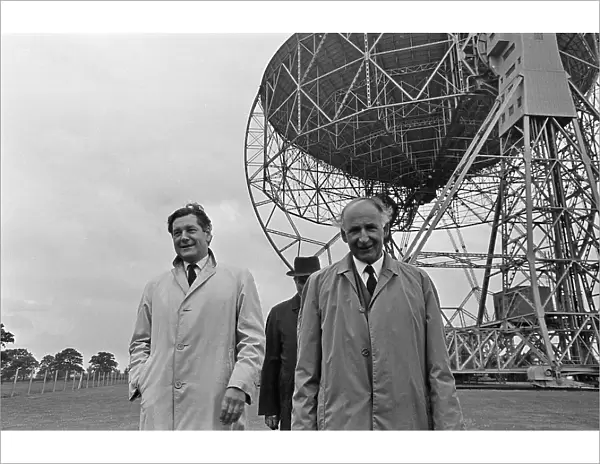 Secretary of State for Education and Science Anthony Crosland and Sir Bernard Lovell