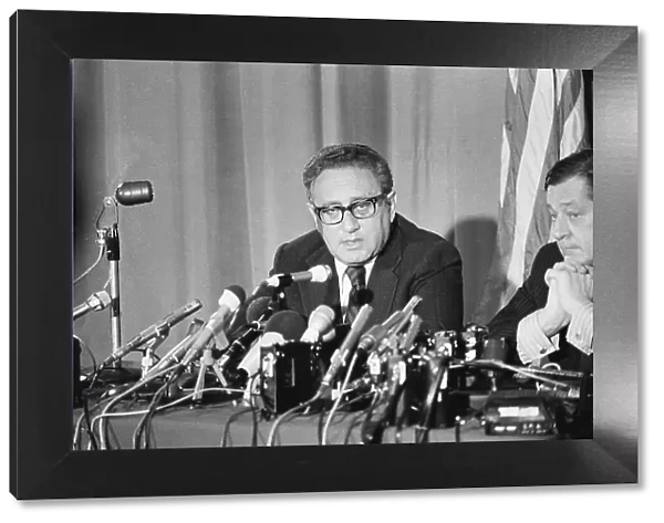 US Secretary of State Henry Kissinger visits London 1976