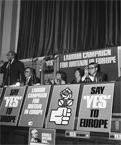 Roy Jenkins speaks during a debate on the Common Market 1975