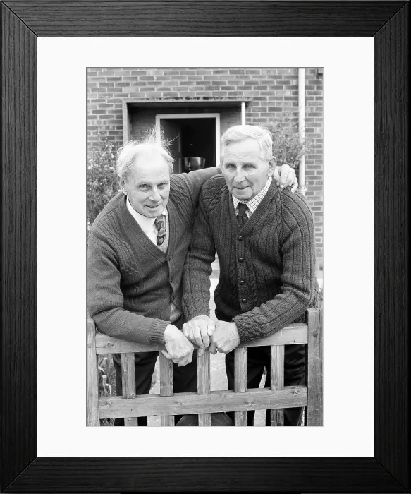 Framed Print : Harry and Ted Butler, 1977 Framed Print : Harry and Ted Butler, 1977