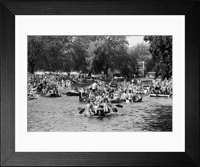 Framed Print : Cambridge Raft Race, 1991 Framed Print : Cambridge Raft Race, 1991
