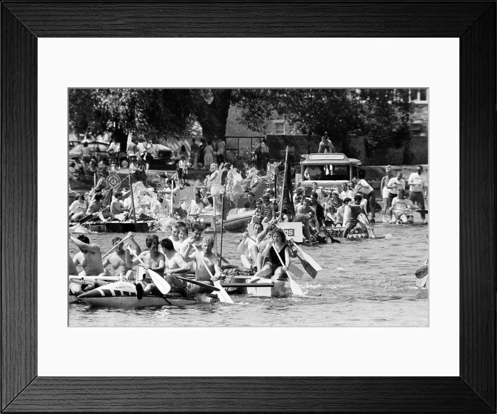 Framed Print : Cambridge Raft Race, 1991 Framed Print : Cambridge Raft Race, 1991