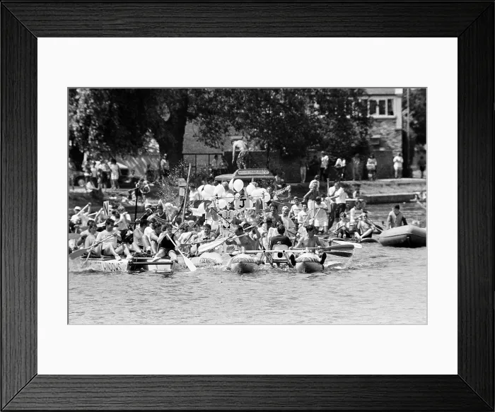 Framed Print : Cambridge Raft Race, 1991 Framed Print : Cambridge Raft Race, 1991
