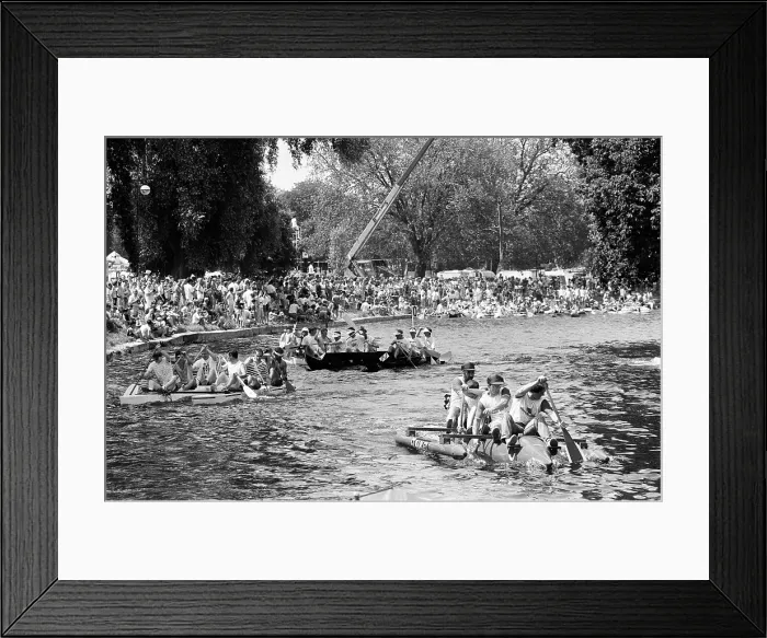 Framed Print : Cambridge Raft Race, 1991 Framed Print : Cambridge Raft Race, 1991