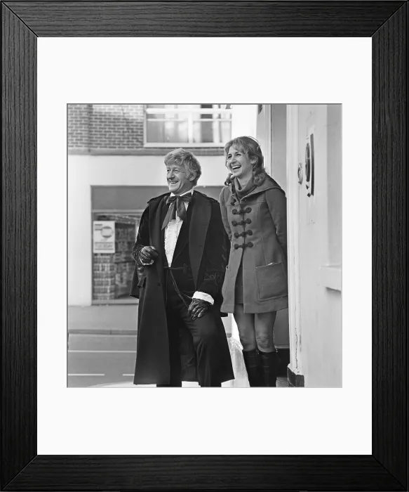 Framed Print : Jon Pertwee and Caroline John Framed Print : Jon Pertwee and Caroline John