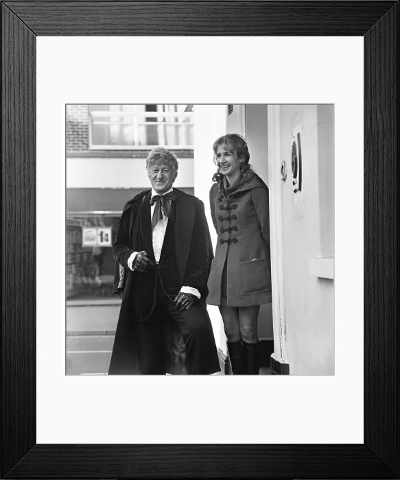 Framed Print : Jon Pertwee and Caroline John Framed Print : Jon Pertwee and Caroline John