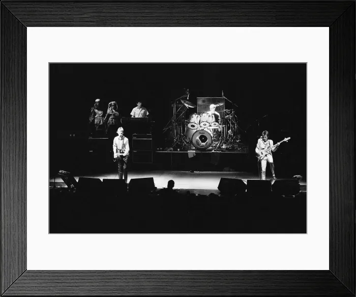 Framed Print : Paul Weller, and his band, The Jam, pictured during their final ever gig in 1982. Saturday 11th December 1982 at The Brighton Centre, Brighton, Sussex. England Framed Print : Paul Weller, and his band, The Jam, pictured during their final ever gig in 1982. Saturday 11th December 1982 at The Brighton Centre, Brighton, Sussex. England