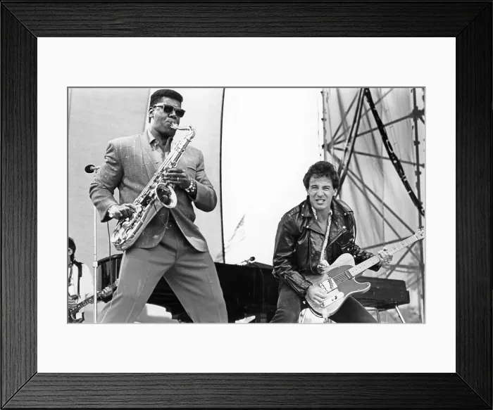 Framed Print : Bruce Springsteen performs at St James Park, Newcastle, United Kingdom, as part of his Born In The USA World Tour. 4th June 1985 Framed Print : Bruce Springsteen performs at St James Park, Newcastle, United Kingdom, as part of his Born In The USA World Tour. 4th June 1985