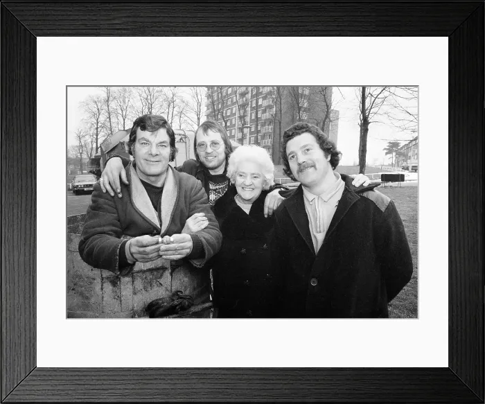Framed Print : Dustmen find gold rings, 1977 Framed Print : Dustmen find gold rings, 1977