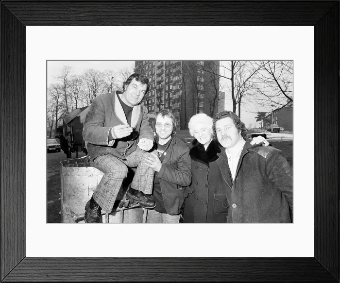 Framed Print : Dustmen find gold rings, 1977 Framed Print : Dustmen find gold rings, 1977