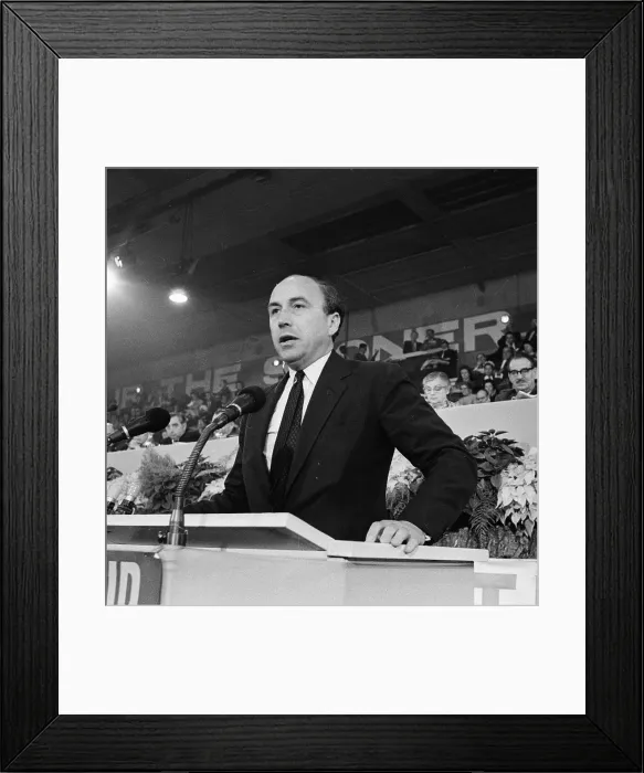 Framed Print : Roy Jenkins speaks at the Labour Party conference in Brighton 1962 Framed Print : Roy Jenkins speaks at the Labour Party conference in Brighton 1962