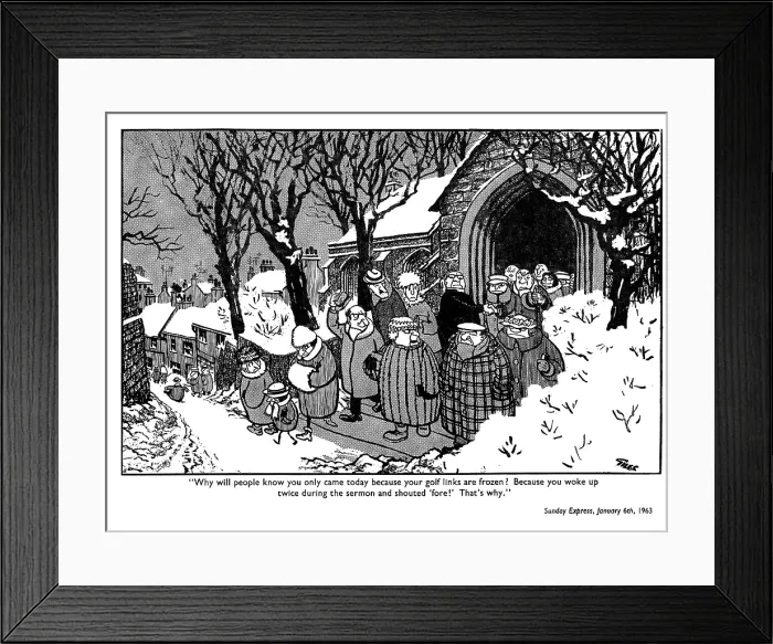 Framed Print : Giles Cartoon, 6th January 1963 Framed Print : Giles Cartoon, 6th January 1963