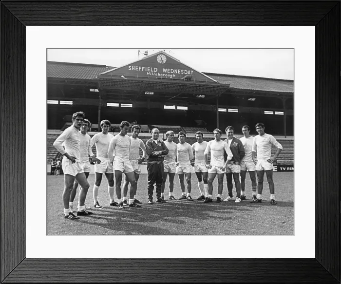 Framed Print : England manager Alf Ramsey with his players from The English Football League who will face The League of Ireland. 1969 Framed Print : England manager Alf Ramsey with his players from The English Football League who will face The League of Ireland. 1969