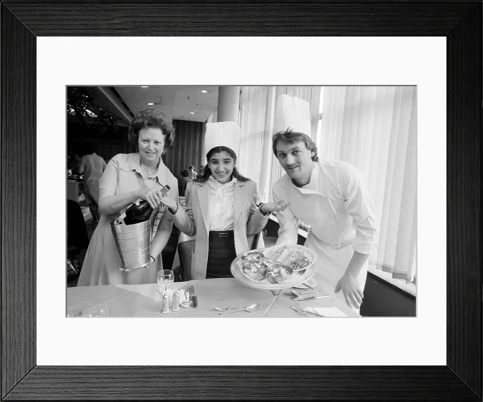Framed Print : Amira Ali, winner of a cookery competition, 1982 Framed Print : Amira Ali, winner of a cookery competition, 1982