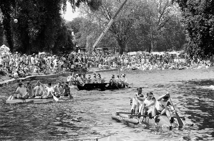 Framed Print : Cambridge Raft Race, 1991 Framed Print : Cambridge Raft Race, 1991
