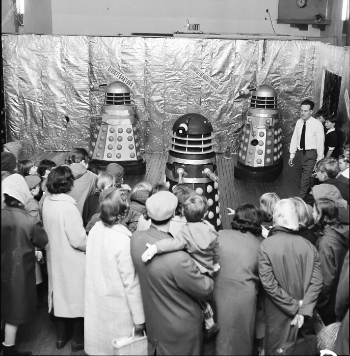 Framed Print : The Dr Who Darleks visit Woking, Surrey in 1964 Framed Print : The Dr Who Darleks visit Woking, Surrey in 1964