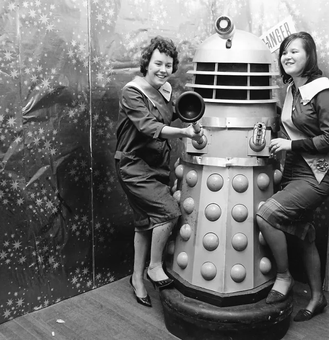 Framed Print : The Dr Who Darleks visit Woking, Surrey in 1964