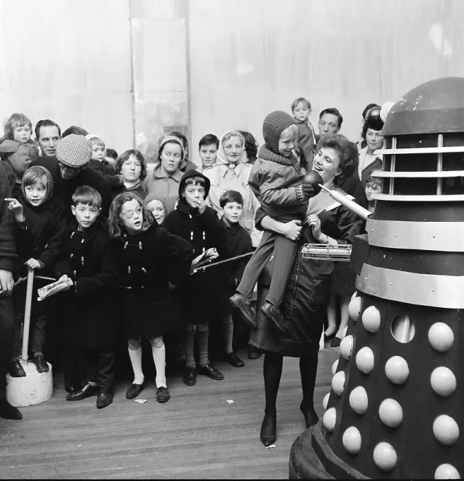 Framed Print : The Dr Who Darleks visit Woking, Surrey in 1964 Framed Print : The Dr Who Darleks visit Woking, Surrey in 1964