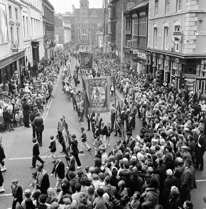 Framed Print : Liverpool Orange Day Parade, 1969 Framed Print : Liverpool Orange Day Parade, 1969