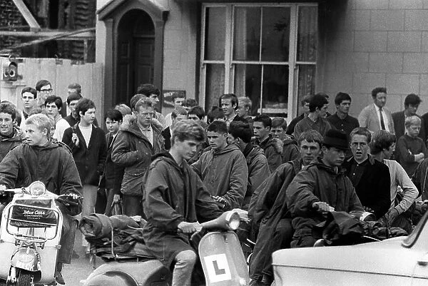 Mods and Rockers clash on the beachfront in Hastings