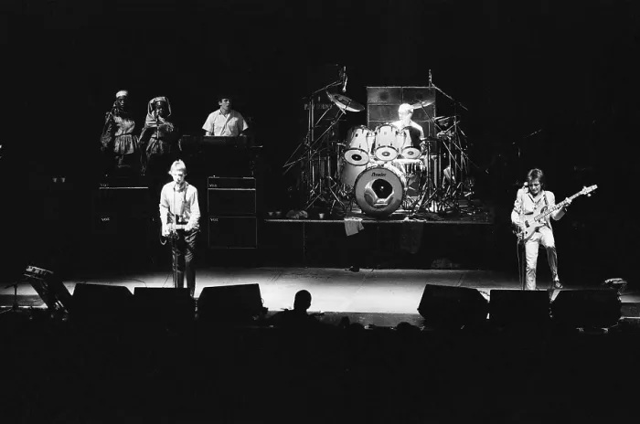 Framed Print : Paul Weller, and his band, The Jam, pictured during their final ever gig in 1982. Saturday 11th December 1982 at The Brighton Centre, Brighton, Sussex. England Framed Print : Paul Weller, and his band, The Jam, pictured during their final ever gig in 1982. Saturday 11th December 1982 at The Brighton Centre, Brighton, Sussex. England