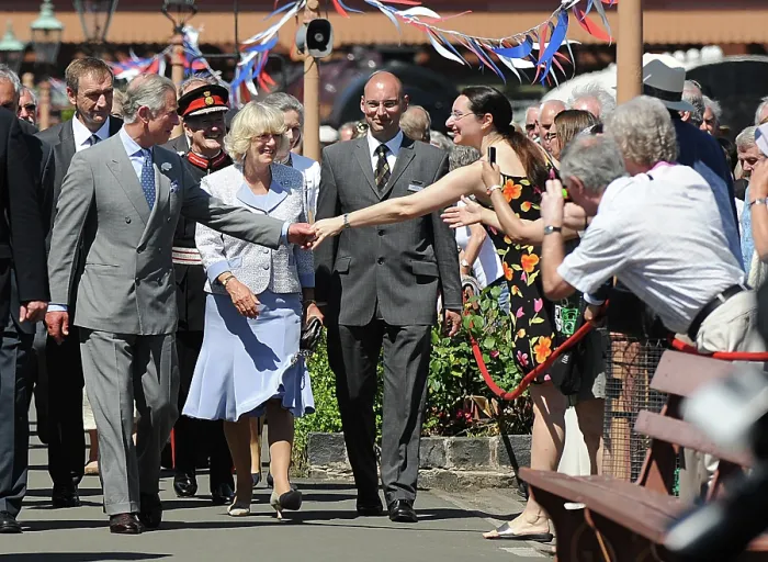 Framed Print : Prince of Wales, Charles and Camilla arrive at Severn Valley Railway
