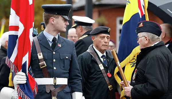Remembrance parade from The Priory to Ball Haye War Memorial in Leek. The annual parade was attended by members of the armed forces, local dignitaries, scout groups and representatives from Este