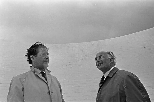 Secretary of State for Education and Science Anthony Crosland and Sir Bernard Lovell