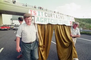 20th Century Prints: Farmers protesting, 1998