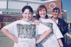 20th Century Prints: Pat Noddings with her son Paul and niece Bev at the Birmingham National Indoor Arena