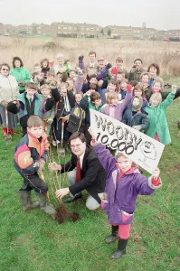 20th Century Prints: Pupils plant trees, 1992